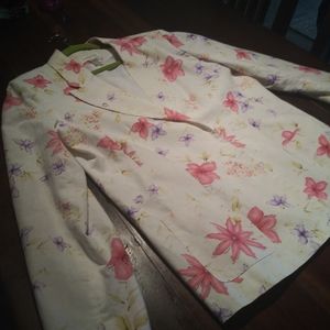 Flower printed Blazer size 16 (Tall)